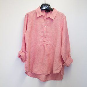 Jones & Co 100% Linen Long Sleeved Blouse Tunic Size L